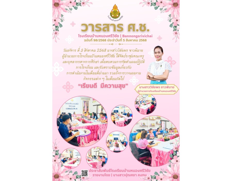 ประชุมคณะครู และบุคลากรทางการศึกษา เพื่อทบทวนการจัดทำแผนปฏิบัติการโรงเรียน