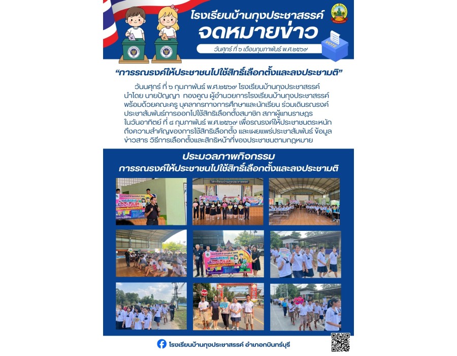 "การรณรงค์ประชาสัมพันธ์การออกไปใช้สิทธ์เลือกตั้ง"????️????️
